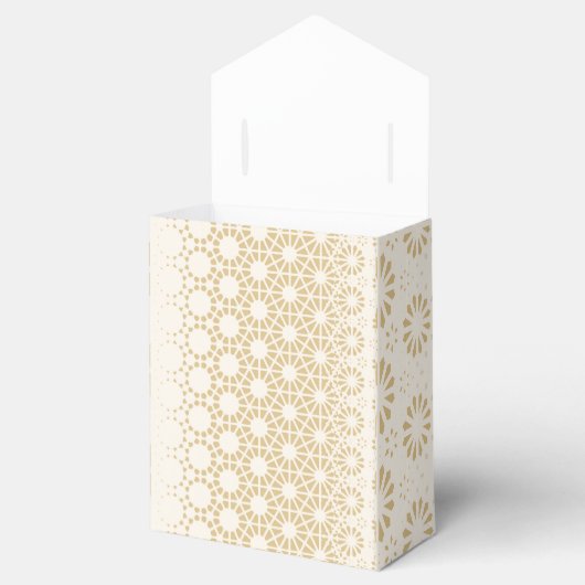 Baby shower gunstbox met lint geometrisch & Baby Bedankdoosjes (Geopend)