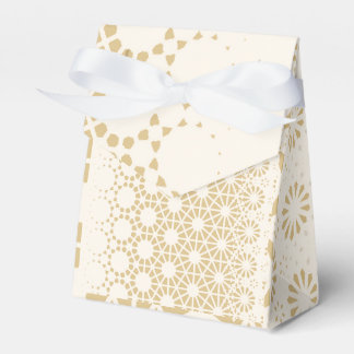 Baby shower gunstbox met lint geometrisch & Baby Bedankdoosjes