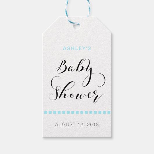 Baby shower gunsttags, aanpasbaar cadeaulabel (Voorkant)