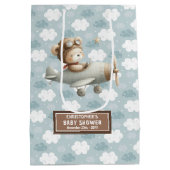 Baby shower gunstzak met Waterverf Pilot Beer Medium Cadeauzakje (Achterkant)