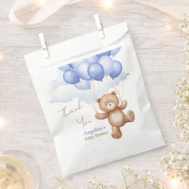 Baby shower gunstzakken Dank u Bedankzakje