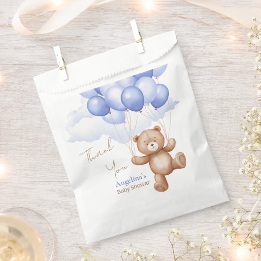 Baby shower gunstzakken Dank u Bedankzakje (Geknipt)