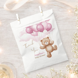 Baby shower gunstzakken Dank u Bedankzakje