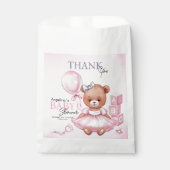 Baby shower gunstzakken teddybeer bedankzakje (Voorkant)