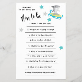 Baby Shower Haai Hoe goed ken je de kaart