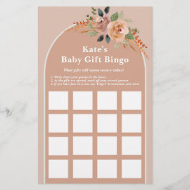 Baby shower Hallo Baby Bingo spelletje, Flyer