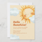 Baby shower Hallo Invitation Kaart (Voorkant)