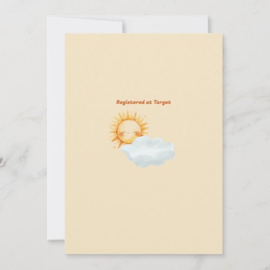 Baby shower Hallo Invitation Kaart (Achterkant)