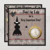 baby shower Halloween Alice in Wonderland Invites Kaart (Voorkant / Achterkant)