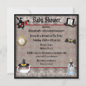 baby shower Halloween Alice in Wonderland Invites Kaart (Achterkant)
