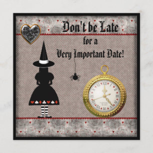 baby shower Halloween Alice in Wonderland Invites Kaart