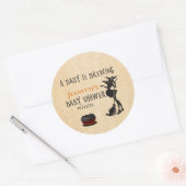 Baby shower Halloween Baby Brewing Witch Ronde Sticker (Envelop)