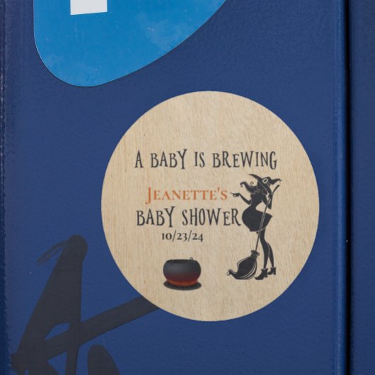 Baby shower Halloween Baby Brewing Witch Ronde Sticker
