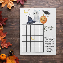 Baby Shower Halloween Bingo Spel Geest Boo Notitieblok