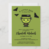 BABY SHOWER | Halloween Cute Frankenstein Notitiekaartje (Voorkant)
