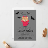 BABY SHOWER | Halloween Cute Lil' Beer Devil Notitiekaartje (Voorkant / Achterkant in situ)