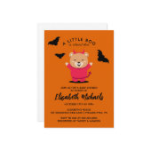 BABY SHOWER | Halloween Cute Lil' Beer Devil Notitiekaartje (Voorkant / Achterkant in situ)