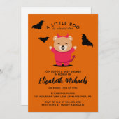 BABY SHOWER | Halloween Cute Lil' Beer Devil Notitiekaartje (Voorkant / Achterkant)