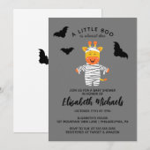 BABY SHOWER | Halloween Cute Mummy Giraffe Notitiekaartje (Voorkant / Achterkant)