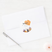 Baby shower Halloween Dank u Ronde Sticker (Envelop)