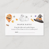 Baby shower Halloween Diaper Raffle Informatiekaartje (Voorkant)