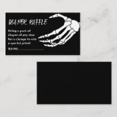 Baby shower Halloween Diaper Raffle Informatiekaartje (Voorkant / Achterkant)