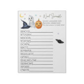 Baby shower - Halloween Ghost Word-cramble-laptop Notitieblok (Linkerzijde)