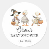 Baby Shower Halloween goose sticker (Voorkant)