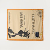 Baby Shower Halloween Hek Foto Achtergrond Wandkleed (Voorkant (horizontaal))