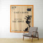 Baby Shower Halloween Heksen Foto Achtergrond Wandkleed (In situ)