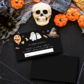 Baby shower Halloween Luier Raffle Zwart Informatiekaartje