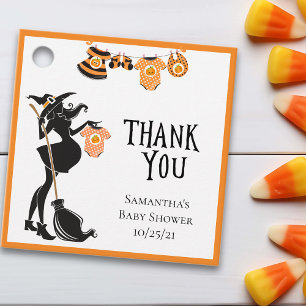 Baby shower Halloween Witch Bedankjes Labels