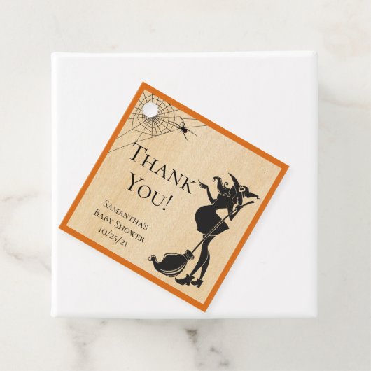 Baby shower Halloween Witch Bedankjes Labels (In situ)