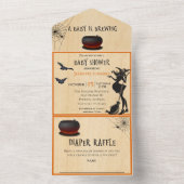 Baby shower Halloween Witch Brewing All In One Uitnodiging (Binnen)