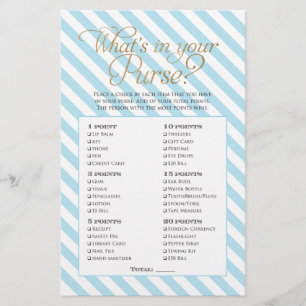 Baby Shower Handtasspel Flyer