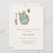 Baby shower hangende babykleding kaart (Voorkant)