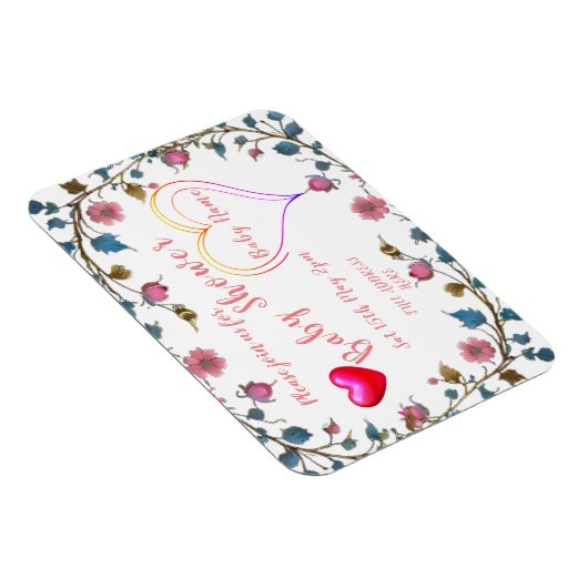 Baby shower hart magneet (Rechterzijde)