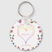 Baby shower hart sleutelhanger (Voorkant)