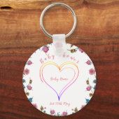 Baby shower hart sleutelhanger (Voorkant)
