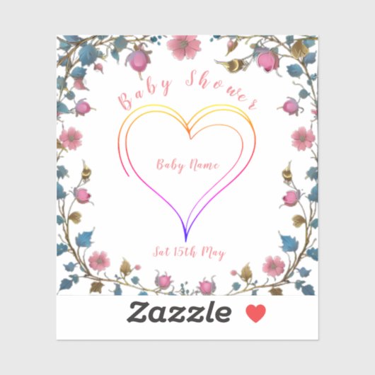 Baby shower hart Stickers (Vel)