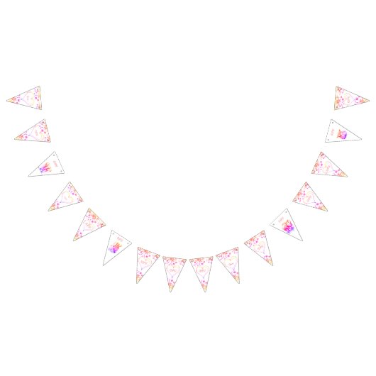 Baby shower hart vlaggetjes (Alle)