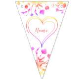 Baby shower hart vlaggetjes (Eerste vlag)