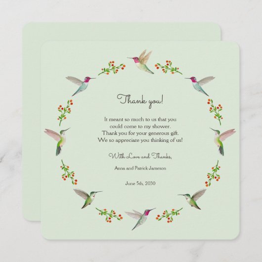 Baby shower Hartelijk dank (Voorkant / Achterkant)