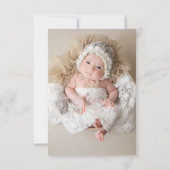 Baby shower Hartelijk dank 2 Sided Foto Faux Vellu Bedankkaart (Achterkant)