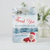 Baby shower Hartelijk dank Bedankkaart (Staand voorkant)