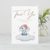 Baby shower Hartelijk dank Bedankkaart (Staand voorkant)