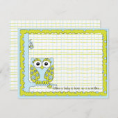 Baby shower Hartelijk dank, blauwe/groene kieuwen Bedankkaart (Voorkant / Achterkant)