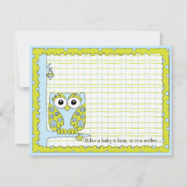 Baby shower Hartelijk dank, blauwe/groene kieuwen Bedankkaart