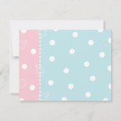 Baby shower Hartelijk dank, blauwe/roze preek-a-bo Bedankkaart (Achterkant)