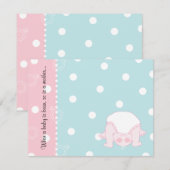 Baby shower Hartelijk dank, blauwe/roze preek-a-bo Bedankkaart (Voorkant / Achterkant)